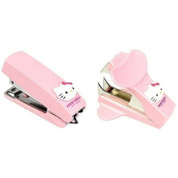 Hello Kitty Stapler Staple Remover Set Pink Mini Cute Kawaii Office School - Picture 1 of 1